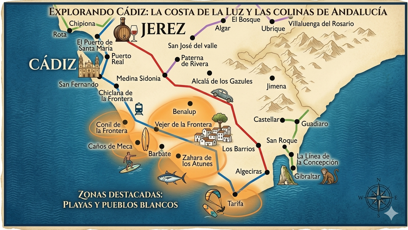 Ruta-por-la-costa-de-cadiz-mapa